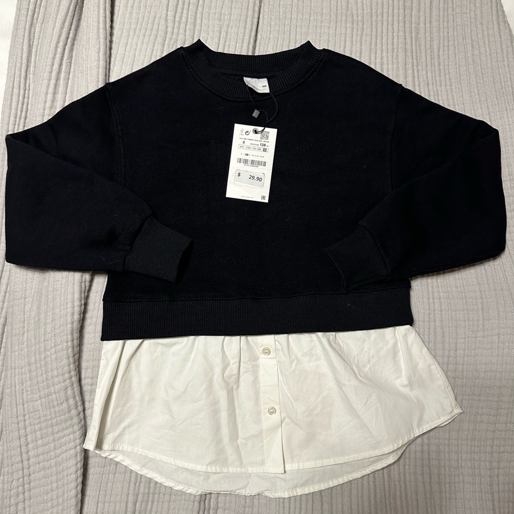 NWT Zara Sweatshirt size 8 - Picture 2 of 7